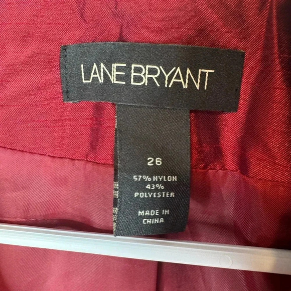 Lane Bryant Women’s Red Dress Blazer Size 26 One Button - Picture 2 of 5